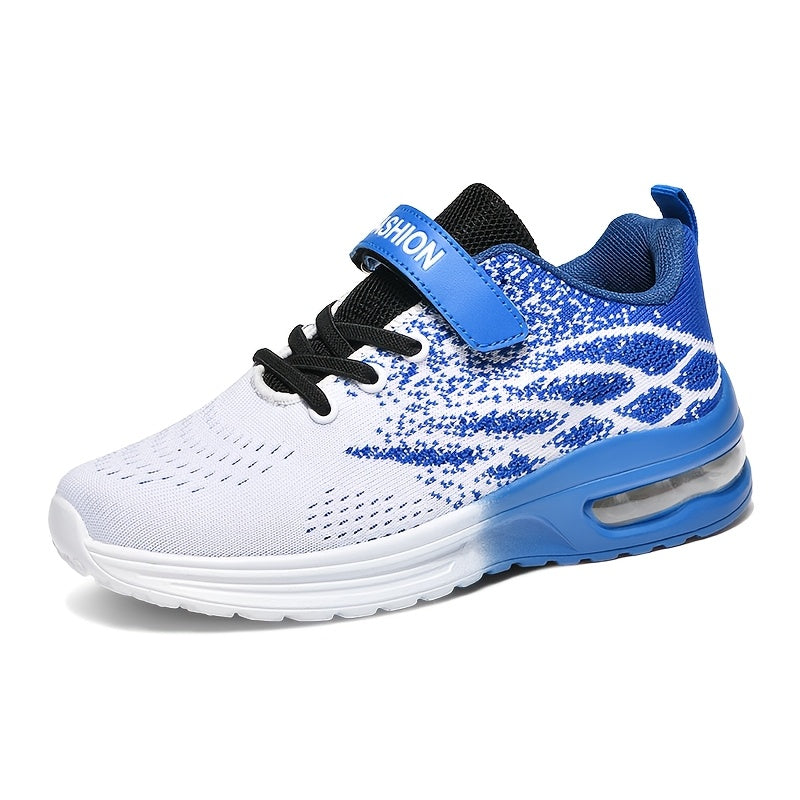 Boys Running Shoes - Breathable Mesh & Lightweight – Blue / Green – view 3