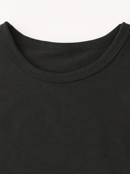 Boys's Graphic Print T-Shirt - Short Sleeve – Black – view 5