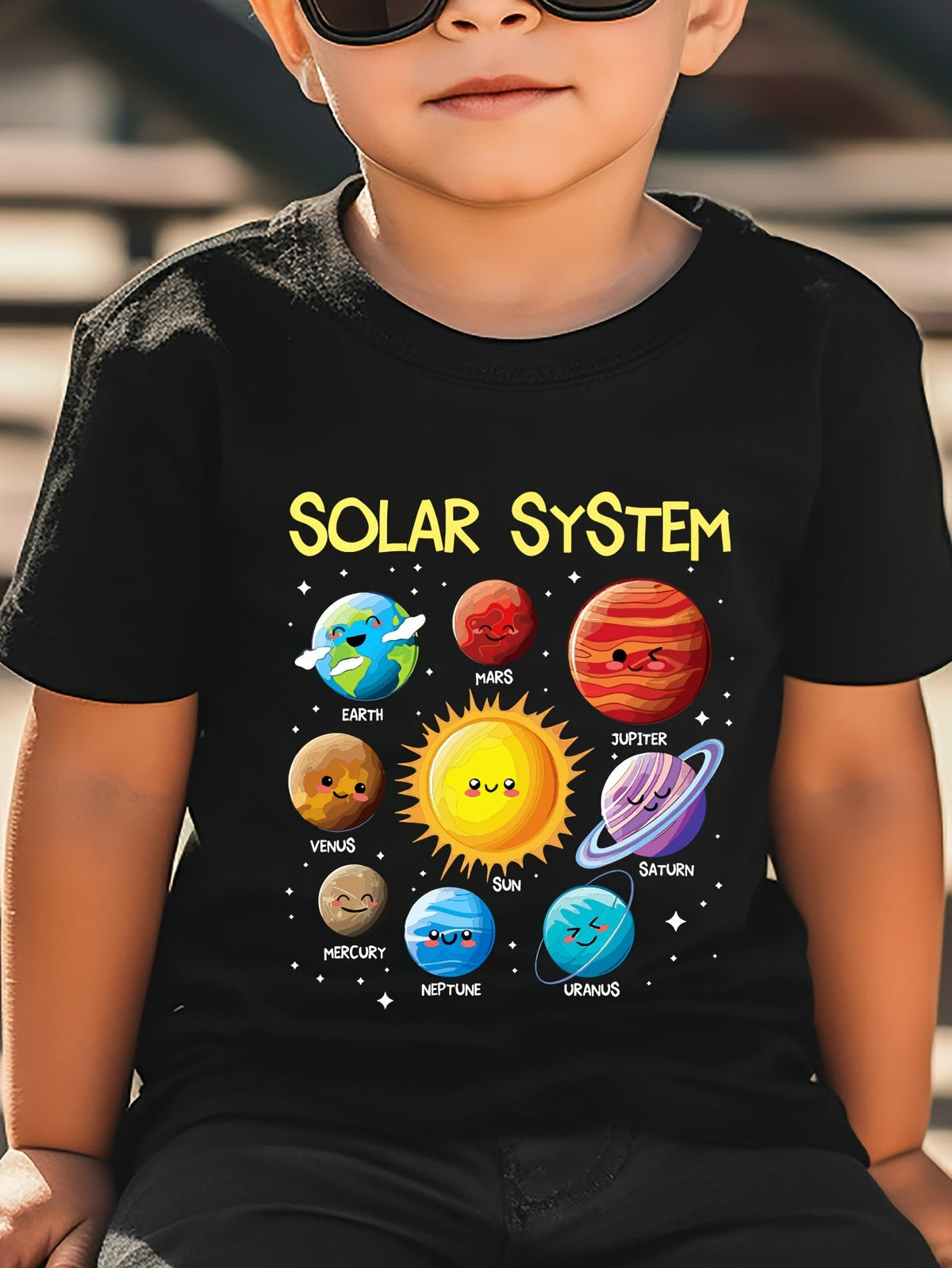 Boys' Solar System T-Shirt - Planet Graphic – view 7