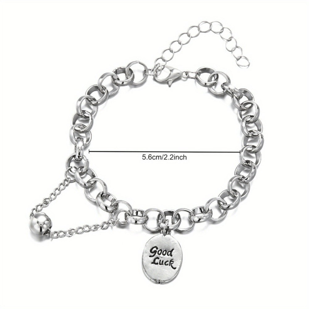 Bracelet for Women - 925 Sterling Silver Good Luck Charm Hip Hop Ball Pendant for , Trendy & - product detail view 4