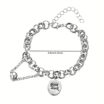 Bracelet for Women - 925 Sterling Silver Good Luck Charm Hip Hop Ball Pendant for , Trendy & - product detail view 4