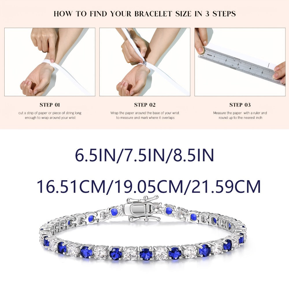 Bracelet for Women - 925 Sterling Silver Moissanite Italian Luxury Design, Handcrafted - product detail view 3