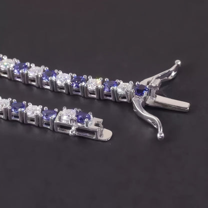 Bracelet for Women - 925 Sterling Silver Moissanite Italian Luxury Design, Handcrafted - product detail view 8