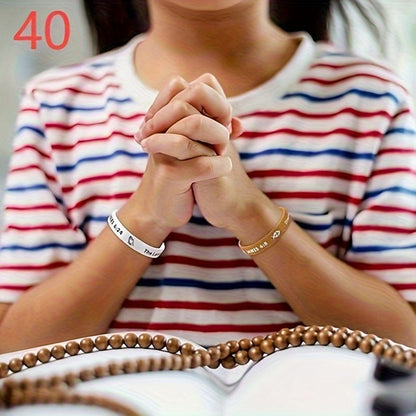 Bracelet for Men - Bible Verse Silicone 40pcs - Colorful Inspirational Christian Wristbands - product detail view 3