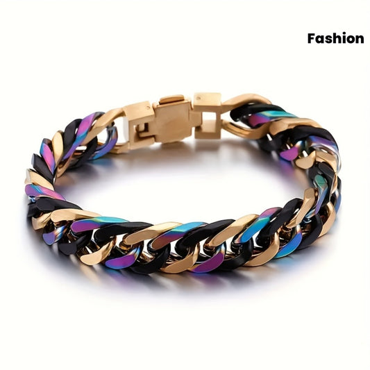 Bracelet for Women - Chain Unisex 304 Stainless Steel Hypoallergenic Colorful Hip Hop Couple - main product view