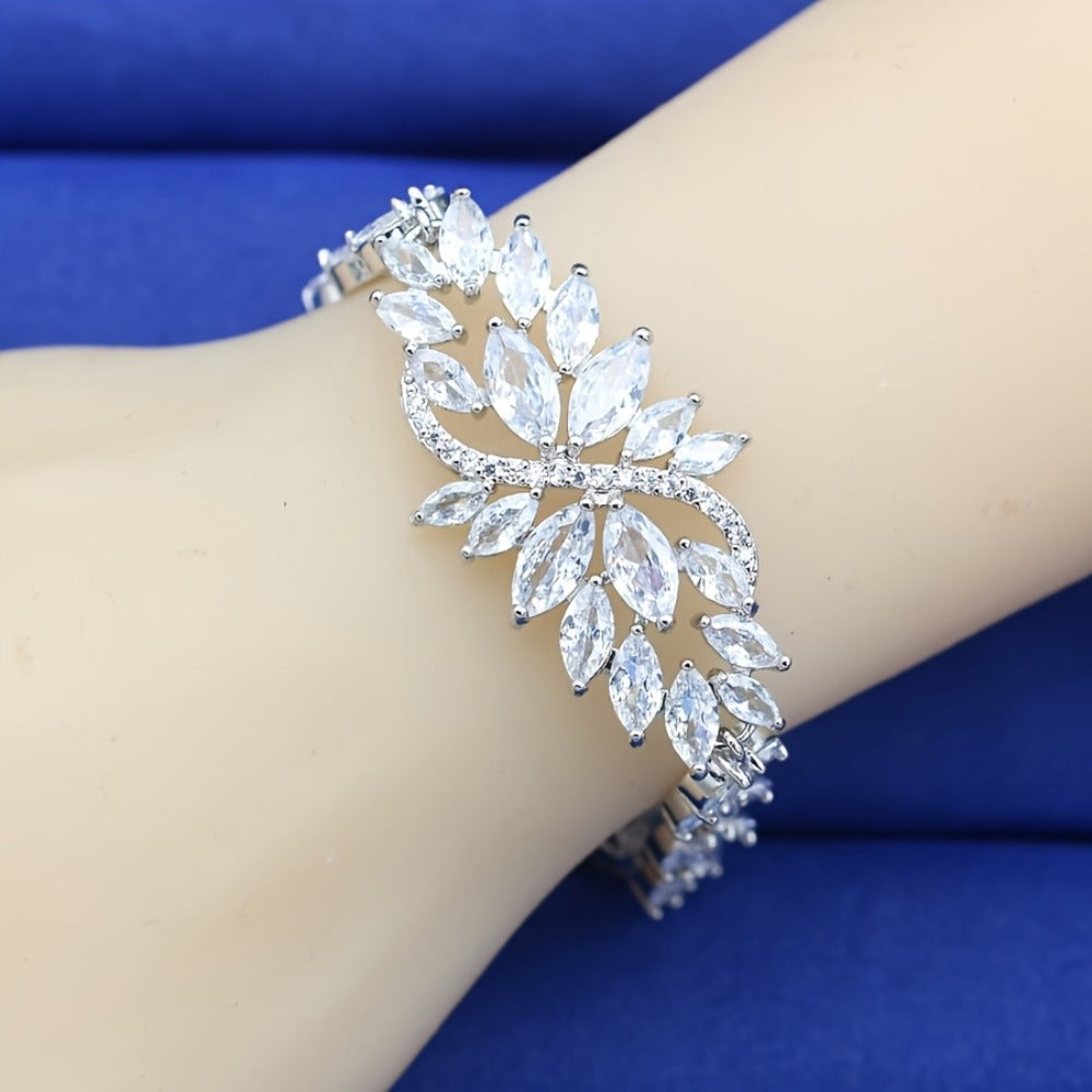 Bracelet for Women - Cubic Zirconia for Colorful Retro Design Bangle, Elegant Stackable Wrist - product detail view 6
