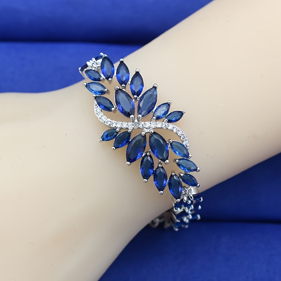 Bracelet for Women - Cubic Zirconia for Colorful Retro Design Bangle, Elegant Stackable Wrist - product detail view 10