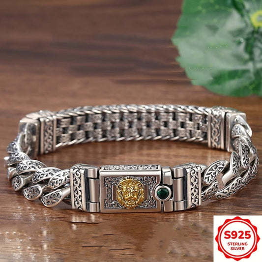 Bracelet for Men - S925 Silver 's Vintage Fashion Silver Chain 7.87 & 8.66 Inch Father's Day - main product view