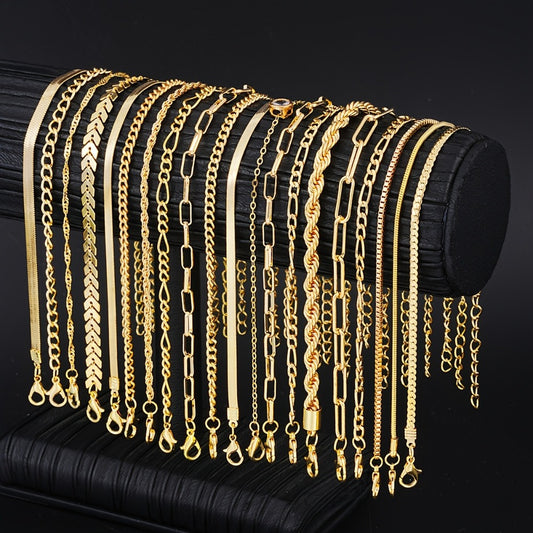 Bracelet Set for Women - Gold-Tone Chain Set, 20 Stackable Pieces - main product view