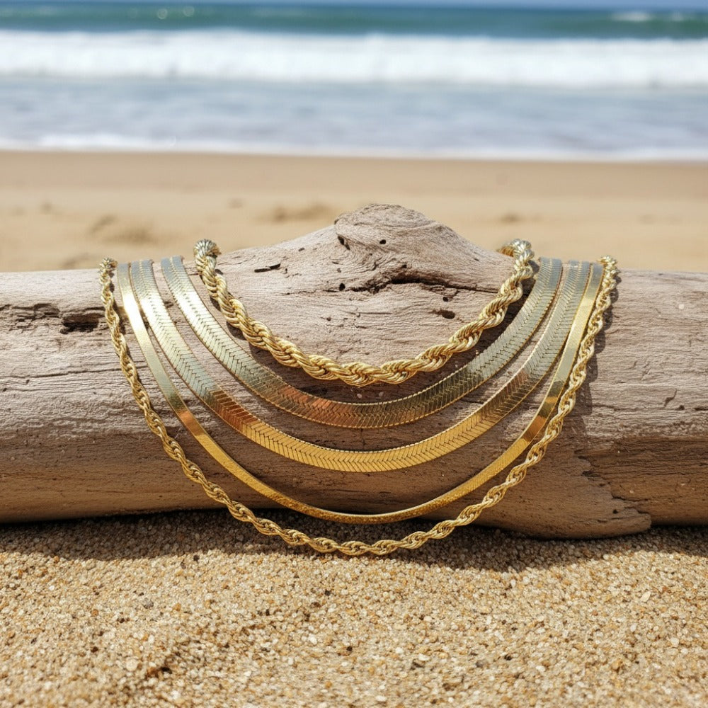 Bracelet Set for Women - Gold-Tone Chain Set, 20 Stackable Pieces - product detail view 6