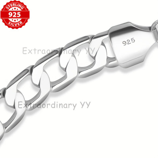 Bracelet for Men - Snake Chain for - 925 Silver Plated Hip Hop Retro Jewelry, 5mm & 7mm - main product view