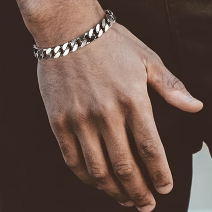 Bracelet for Men - Snake Chain for - 925 Silver Plated Hip Hop Retro Jewelry, 5mm & 7mm - product detail view 7