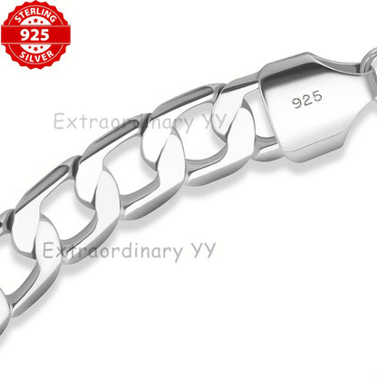 Bracelet for Men - Snake Chain for - 925 Silver Plated Hip Hop Retro Jewelry, 5mm & 7mm - product detail view 12