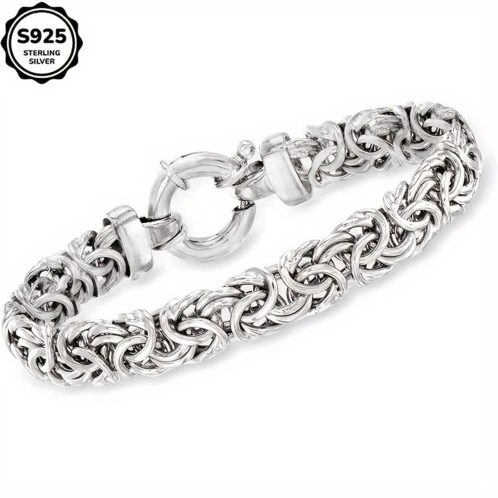 Bracelet for Men - Sterling Silver 925 Handmade 6mm Classic Chain Unisex Women Minimalist - main product view