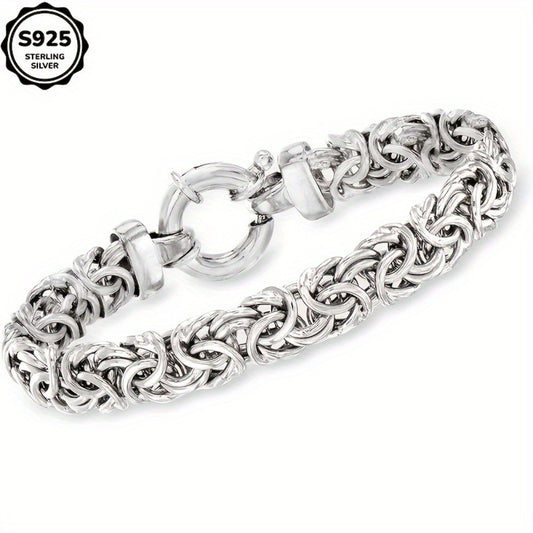 Bracelet for Men - Sterling Silver 925 Handmade 6mm Classic Chain Unisex Women Minimalist - main product view