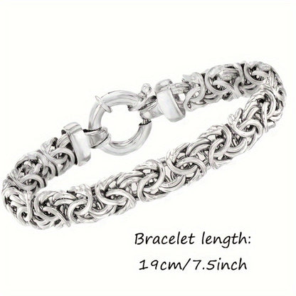 Bracelet for Men - Sterling Silver 925 Handmade 6mm Classic Chain Unisex Women Minimalist - product detail view 6