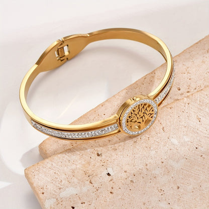 Bracelet for Women - Tree of Life Bangle Stainless Steel Hypoallergenic Charm for Titanium - product detail view 13