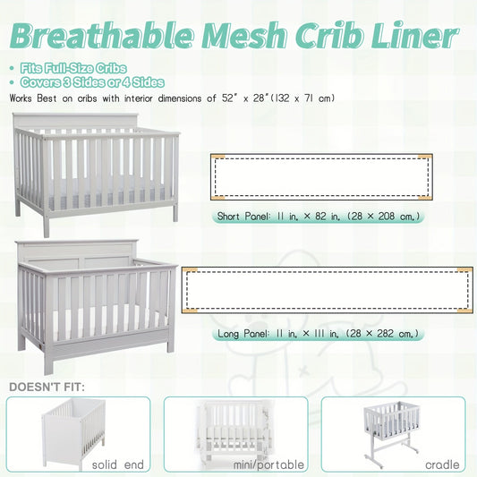 Breathable Crib Liner - 3 mm Mesh Arm Protection – main product image