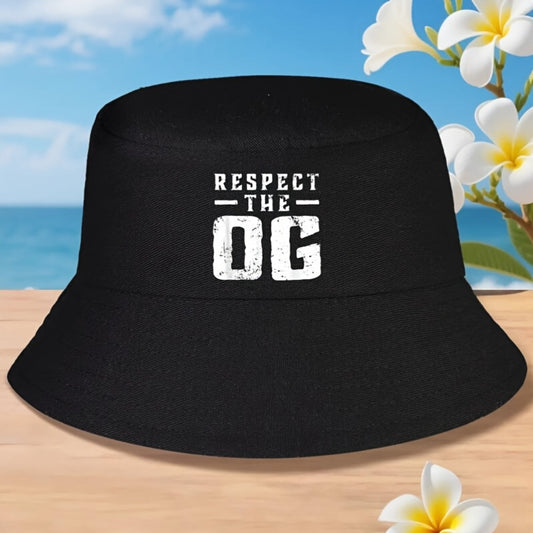 Bucket Hat - Unisex Respect The OG Original Gangsta Graphic Print for Men Women Street - main product view