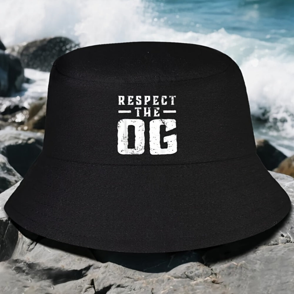 Bucket Hat - Unisex Respect The OG Original Gangsta Graphic Print for Men Women Street - product detail view 2
