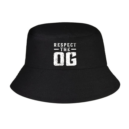 Bucket Hat - Unisex Respect The OG Original Gangsta Graphic Print for Men Women Street - product detail view 6
