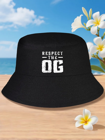 Bucket Hat - Unisex Respect The OG Original Gangsta Graphic Print for Men Women Street - product detail view 11