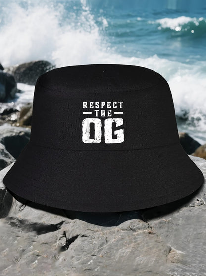 Bucket Hat - Unisex Respect The OG Original Gangsta Graphic Print for Men Women Street - product detail view 12