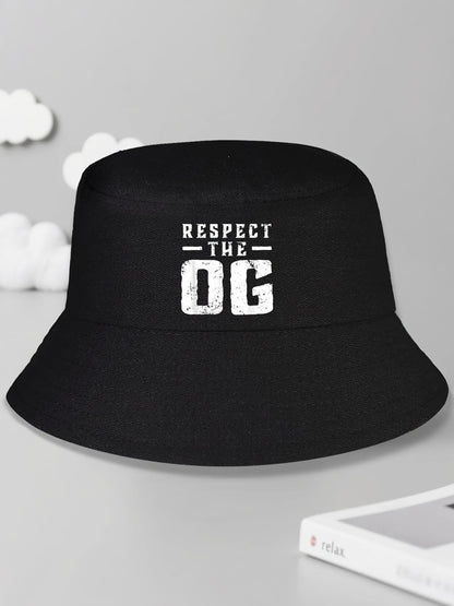 Bucket Hat - Unisex Respect The OG Original Gangsta Graphic Print for Men Women Street - product detail view 14