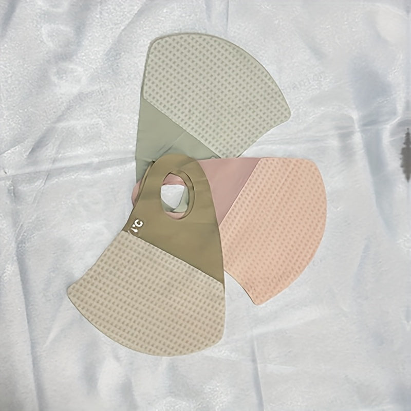 3pcs Women's Outdoor Face Masks - Breathable Ice, Lightweight & Seamless Design in Coffee, Pink & Green, Perfect for Summer Sun Shade & Casual Wear, Clothing