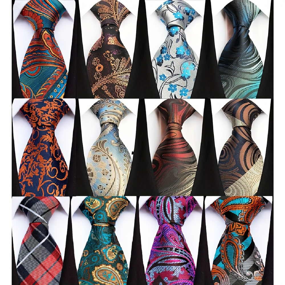 WeiShang Lot 12pcs Classic Men's Tie Necktie Woven JACQUARD Neck Ties