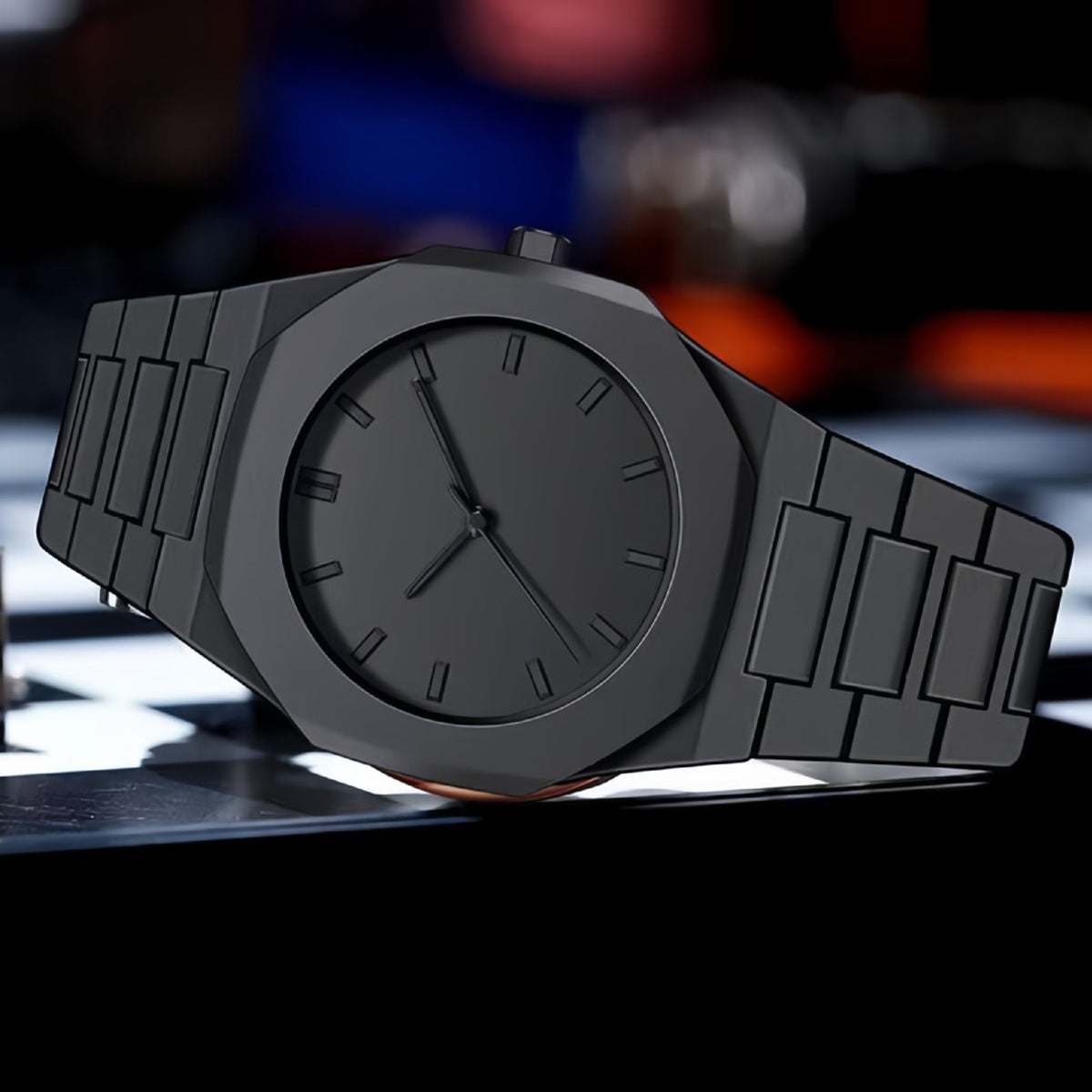 [ Men Watch ] Men'S Casual Sports Watch, Black Dial Quartz Watch | Minimalist Watch Design | Classic Watch | Durable Watch for Men Gift