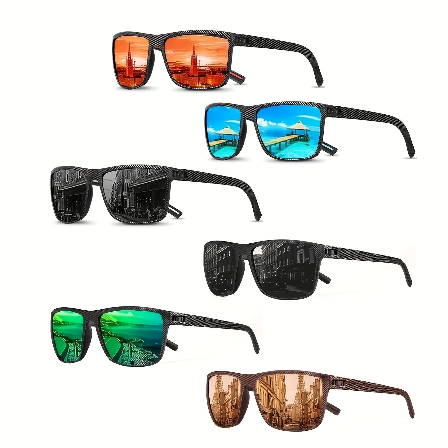 Bulk Sunglasses 12 Pack for Men & Women – Classic Square Retro UV400 Wholesale Eyewear Set, Durable PC Frame, Full & Half Frame Options for Beach, Outdoor & Daily Wear