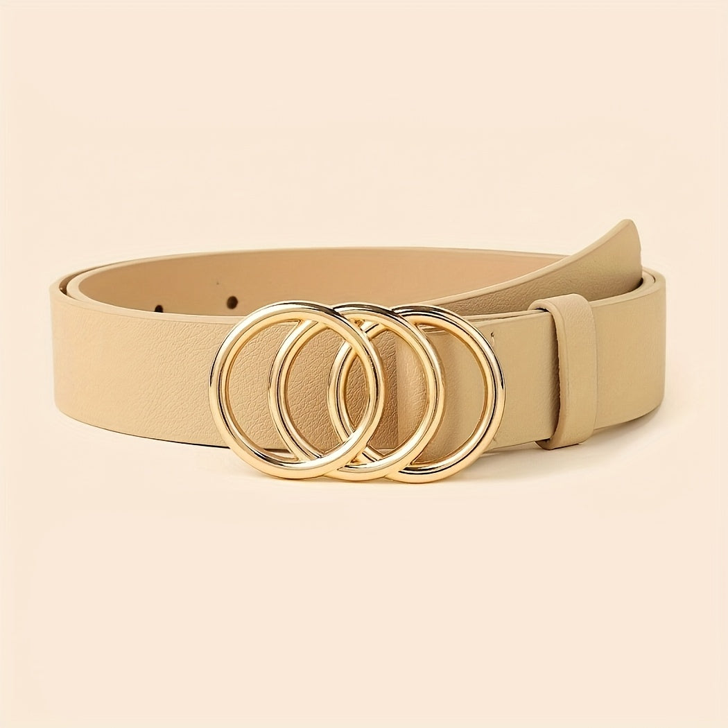 A 6pcs Collection of Stylish And Practical Women'S Belts, Featuring Classic Designs for Jeans And Dresses, with Metal Buckles in Three-Ring, Two-Ring, And One-Ring Styles. These Solid Color Belts Are Elegant Additions for Daily Wear And Versatile Fo