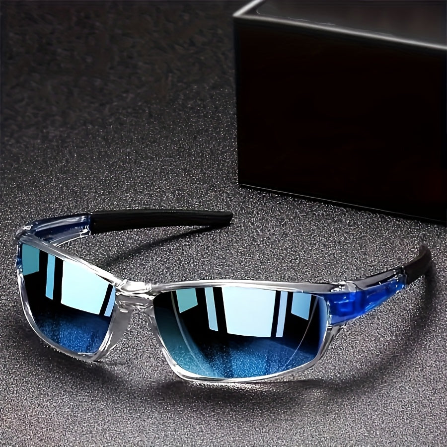 Chic Premium Wraparound Glasses, Unisex Retro Design Men'S Fashion Eyewear for Various Activities - Stylish Glasses Featuring TAC Lenses And PC Frames