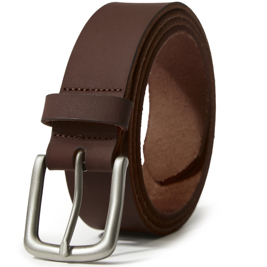 Men's Full Grain Leather Casual Every Day Jeans Belts - Handmade Leather Belt with Gift Box - For Men - Made from Full Grain Leather - Suitable for Everyday Wear - Perfect Gift for Him