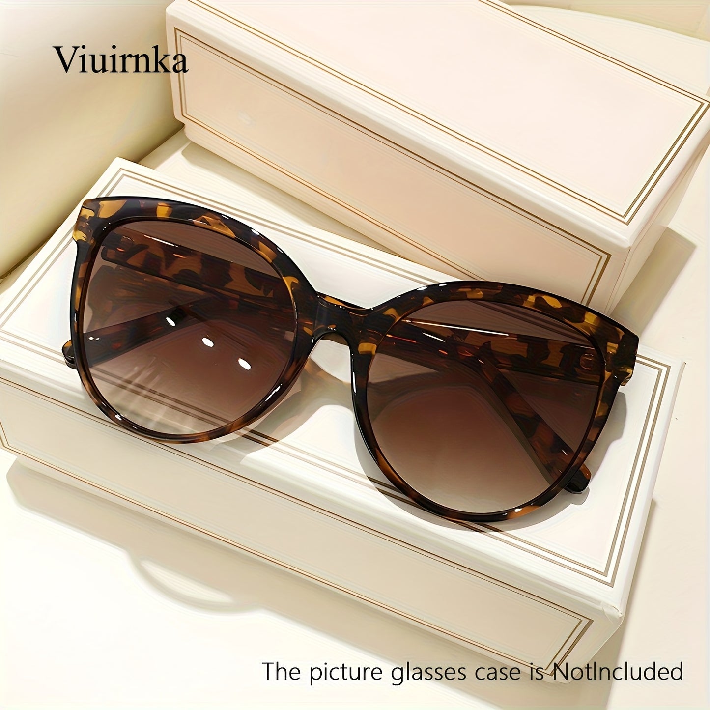 Oversized Cat Eye Sunglasses for Women Men Y2K Fashion Luxury Shades UV Protection Lightweight Beach Vacation Travel Eyewear Leopard Floral Multi-Color