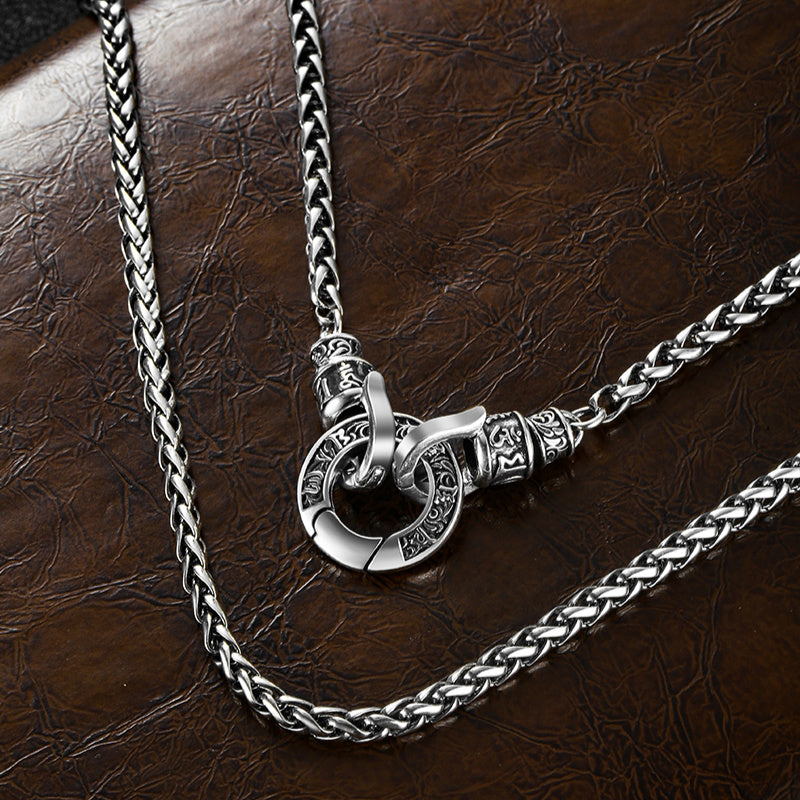 S925 Silver Necklace, Suitable for Both Men And Women. It Is Designed in a Vintage Style And Is Suitable for Daily Wear. It Can Also Be Given As a Gift.