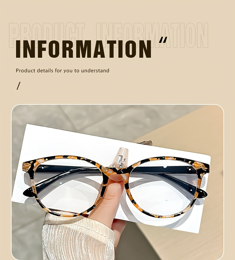 4pcs Stylish Square Round Reading Glasses with Colorful Printed Frames, Featuring High-Quality Spring Hinges, Women'S Premium Eyewear for Close-Up Tasks