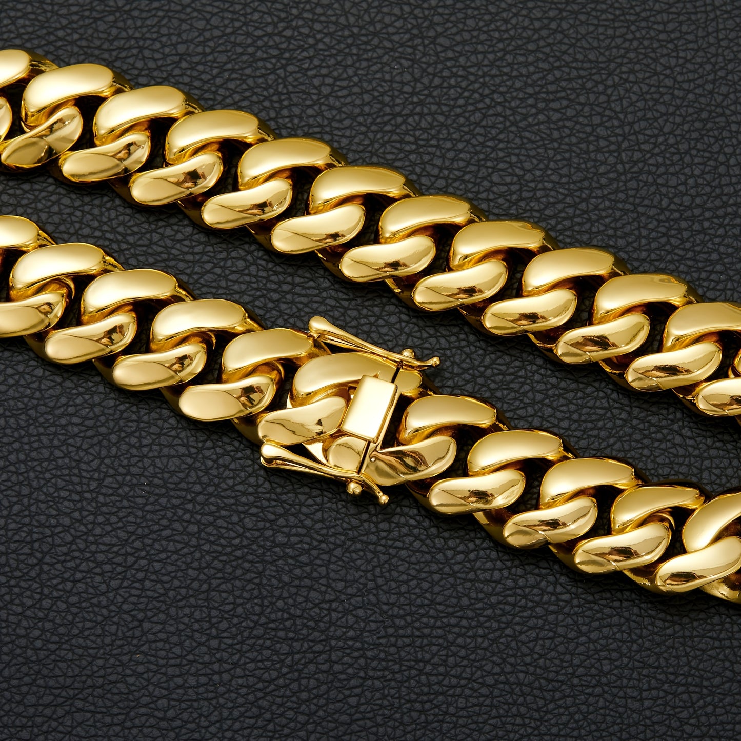 Cuban Chain Bracelet & Necklace for Men – Stainless Steel Gold & Silver, 8-22mm Wide, Sizes 7.5"-8.5" Bracelet & 16"-30" Necklace, Tarnish-Free Hip Hop Jewelry