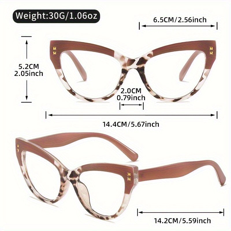 3pcs Elegant Reading Glasses with Metal Hinge Minimalist Color Block Design, Fashionable Presbyopia Eye Frame for Women, Suitable for Halloween And Christmas Gifts