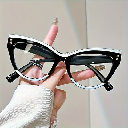 Reading Glasses 3-Pack Metal Hinge Minimalist Color Block Design Elegant Presbyopia Frames for Women Magnification +100 to +400 Fashion Gift Eyewear