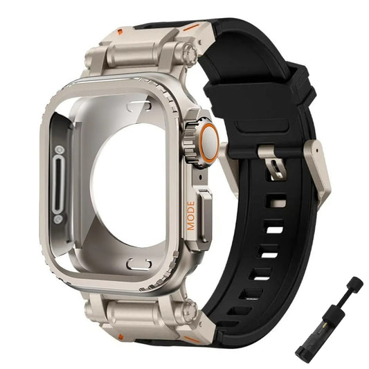 Veuto Stainless Steel Metal Strap, Apple Integrated Case The Watch Strap Additions Are Suitable for Both Men And Women of Apple Watch Iwatch. The Stainless Steel Fashionable Mesh Strap Is Compatible with 11/10/9/8/7/6/Ultra 2 SE Ultra 2