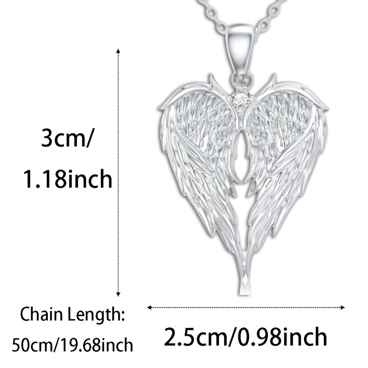 Angel Wings Heart Pendant Earrings Necklace Boho Vintage Silver Women Gift Christmas Valentine Mother's Day Birthday Party