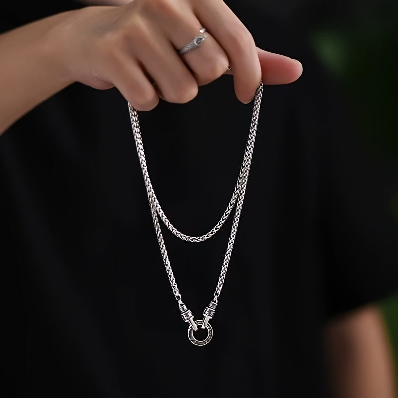 S925 Silver Necklace, Suitable for Both Men And Women. It Is Designed in a Vintage Style And Is Suitable for Daily Wear. It Can Also Be Given As a Gift.