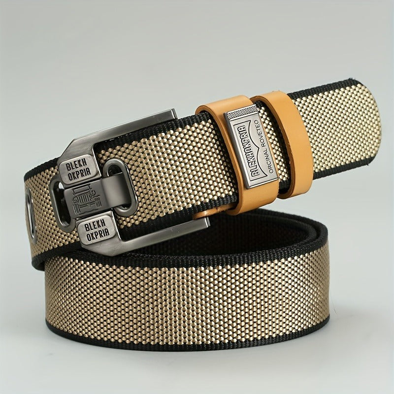 1pc Simple Style Men's Women's Belt with Non-hole Sliding Buckle Durable Flexible Belt Large Size Alloy Square Buckle Multi-functional Accessories Ideal for Gift Gifts Halloween Christmas Holiday Gifts
