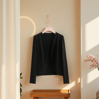 Cardigan Shawl - for Women - Long Sleeve Open Front Solid Color Lightweight Cover-Up - product detail view 16