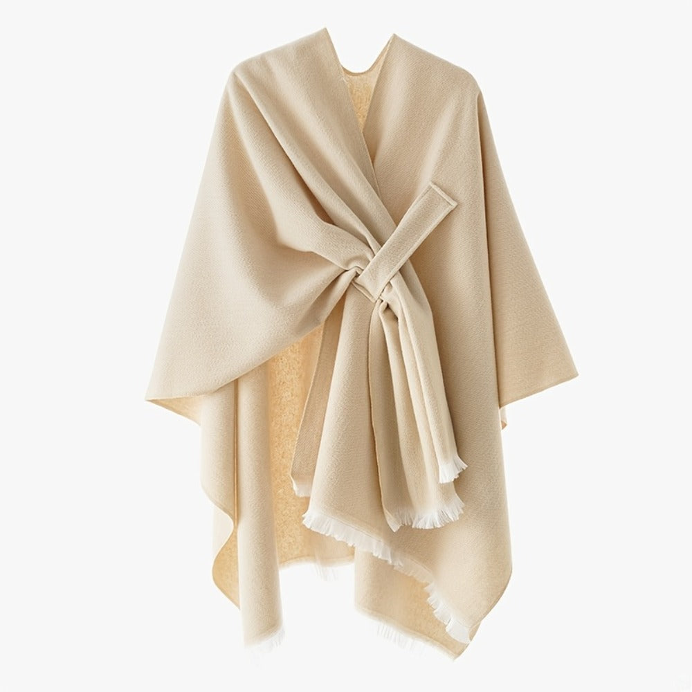 Cardigan Sweater - Plus Size Shawl for Women - V-Neck Asymmetrical Open Front Oversized - product detail view 9