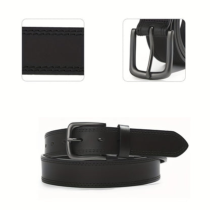 Men's Full Grain Leather Belt - Classic & Fashion Work Business Casual Dress Belt, Black Tan Bourbon Brown, Single & 2-Pack Bundle, Sizes 30-50 (Waist 28"-48")