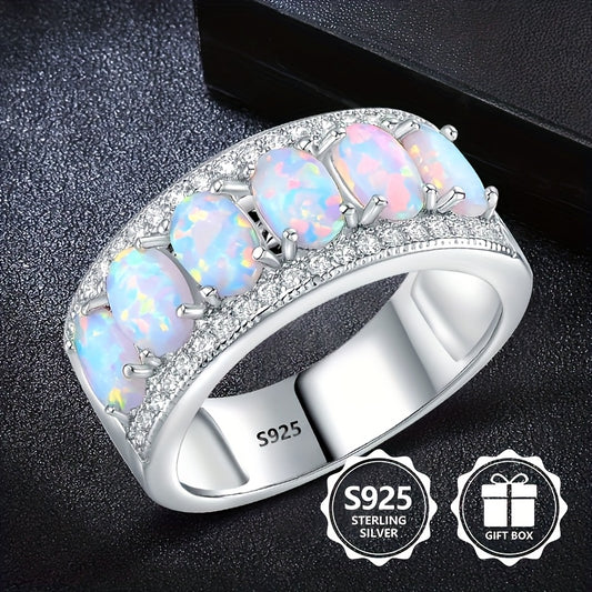 925 Sterling Silver Floral Ring for Women - Elegant Boho Flower Design with Sparkling Accents, Vintage Inspired Ladies Ring for Party Banquet Daily Wear Gift, Sizes 6-10