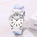 Analog Quartz High Definition Easy to Read Large Digital Calendar Dial Flexible Adjustable Elastic Braid Strap 24 Hours Standard Quartz Watch